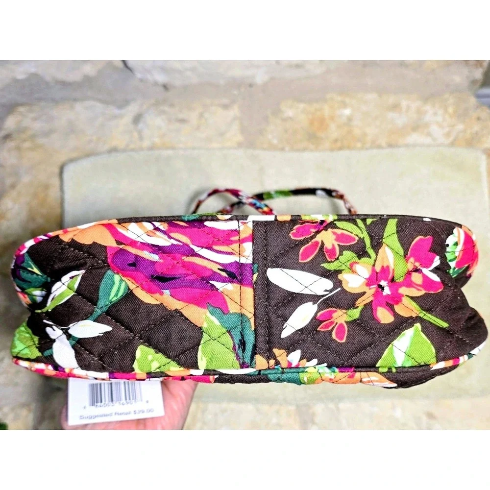 Vera Bradley English Rose Chocolate Whitney Quilted Purse New! Retired Pattern
